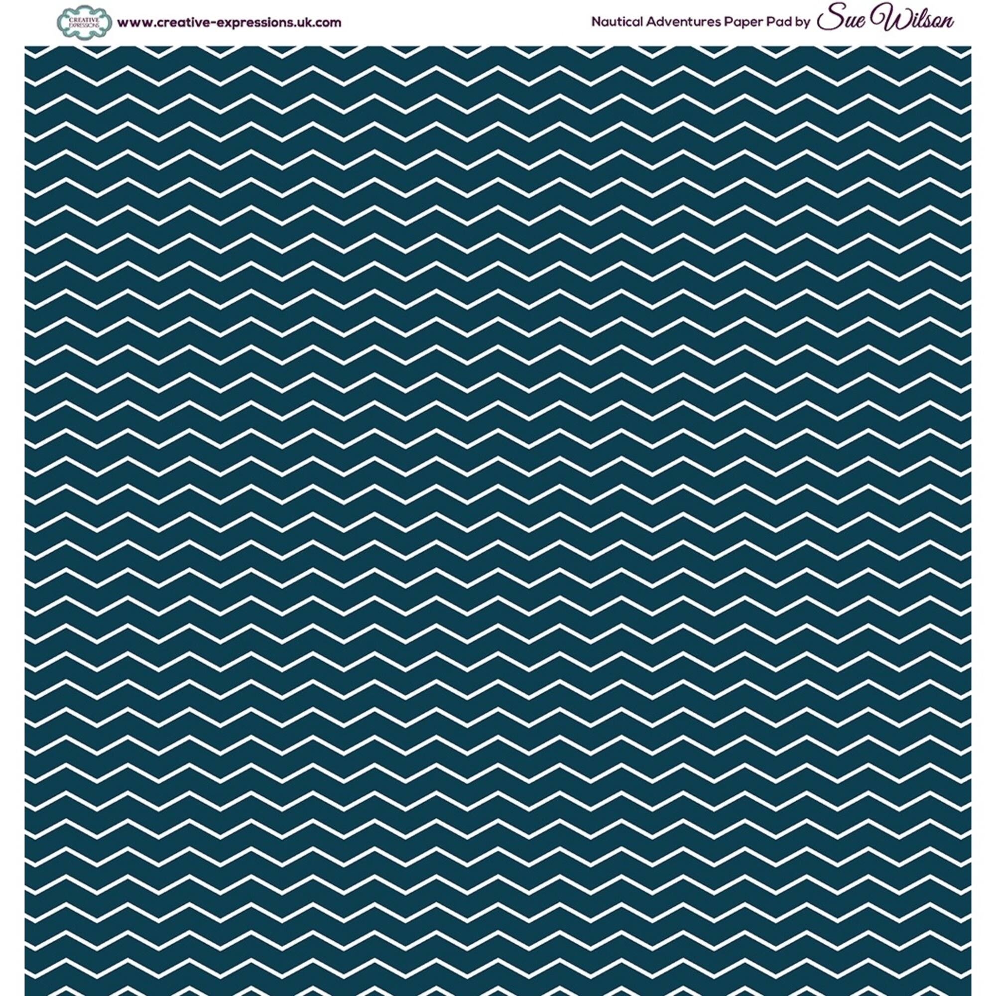 Creative Expressions Single-Sided Paper Pad 8" x 8" 24 ct. Nautical Adventure By Sue Wilson